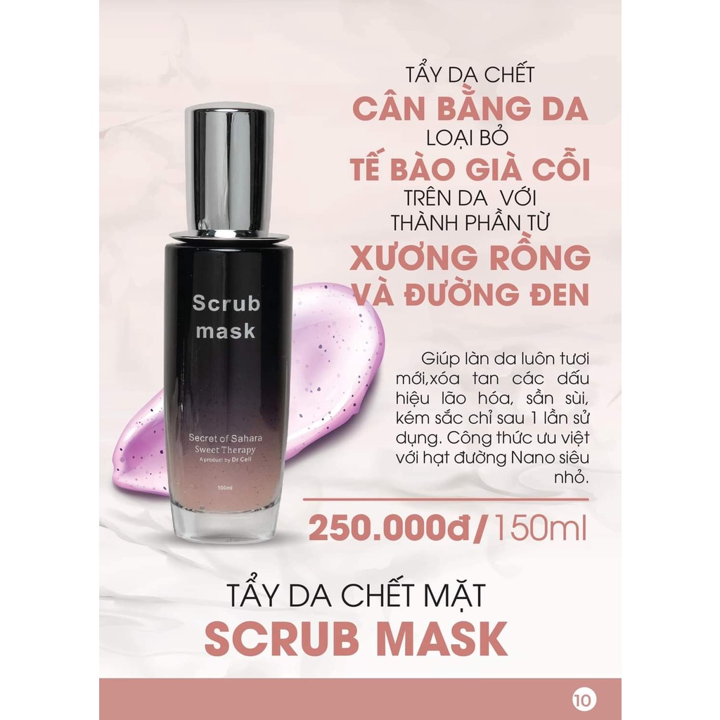 Tẩy Da Chết Scrubs Mask Dr Cell, Giúp Da Trắng Sáng Và Tăng Độ Hấp Thụ Dưỡng Chất 100ml - CL24