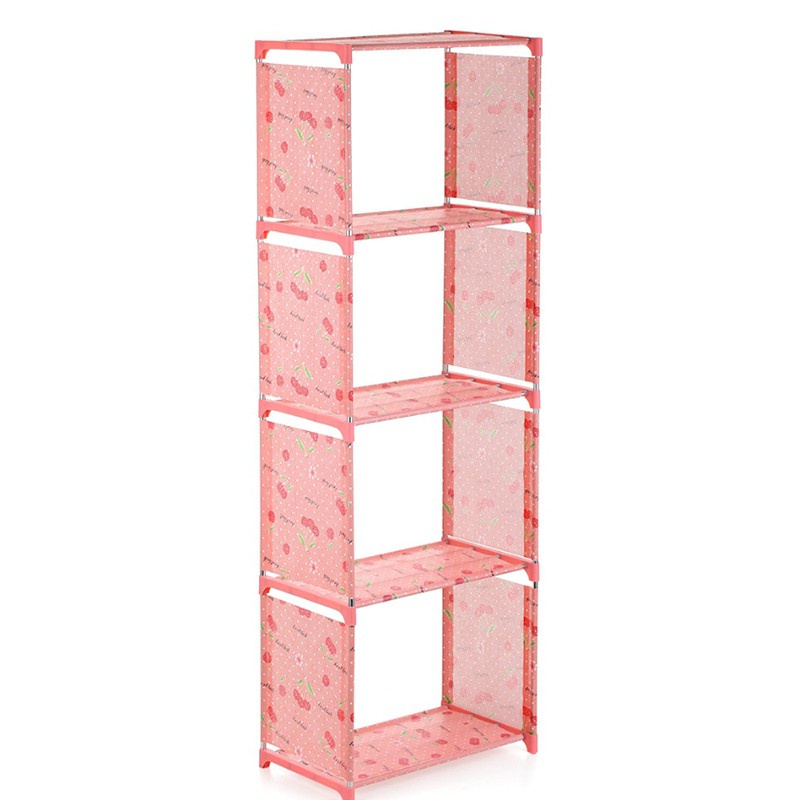 5-Shelf Bookcase Storage Bin Books Display Unit 5-Shelf Shees Rack