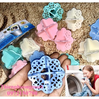 Bóng giặt quần áo trong máy giặt 4 quả / gói - Chính hãng nhựa Hồng Phát