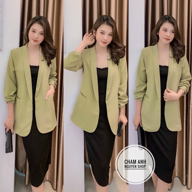 Áo Blazer tay dài nhún | BigBuy360 - bigbuy360.vn