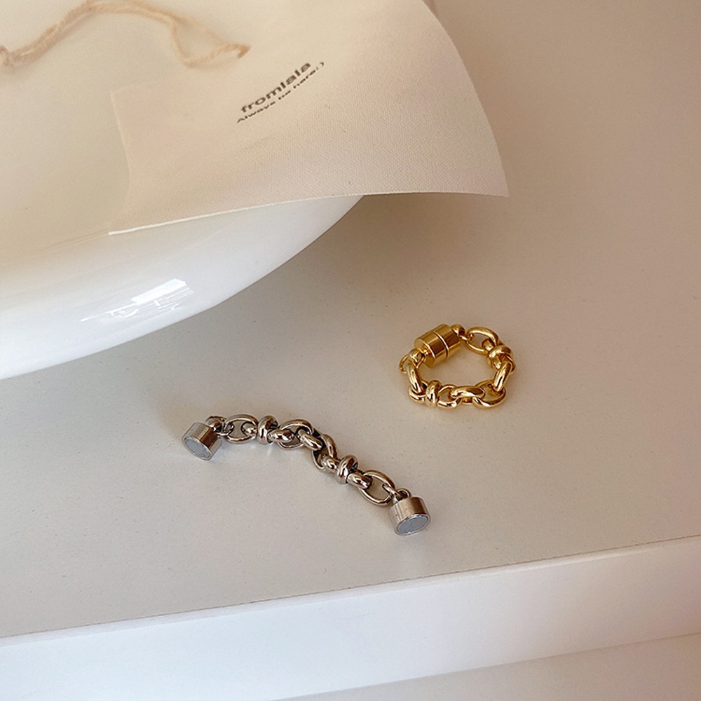 Khuyên kẹp vành tai nam châm nhiều màu phong cách punk cá tính cho nữ