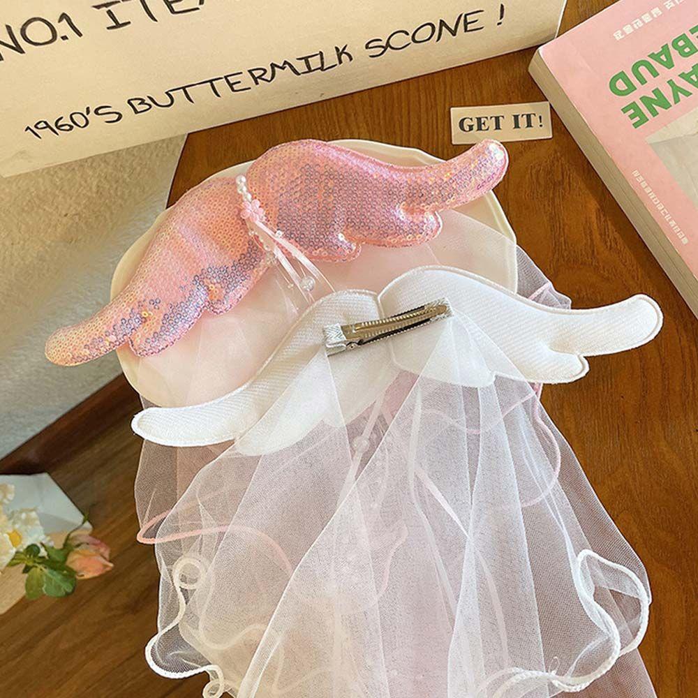 Kẹp Tóc Hình Đôi Cánh Phong Cách Công Chúa Ngọt Ngào Cho Bé Gái