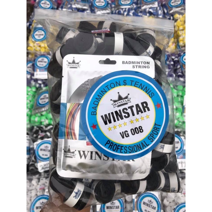 Quấn vợt cầu lông Winstar VG008  pha vải, Cao su non, độ bám dính tốt, chống trơn mồ hôi tay, Hàng Chính hãng.