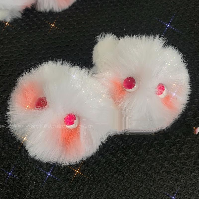 Móc Khóa Banh Lông Hình Mèo Dễ Thương Sáng Tạo