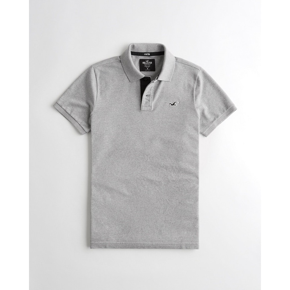 Áo thun nam Hollister HCO-P210 Stretch Polo heather grey