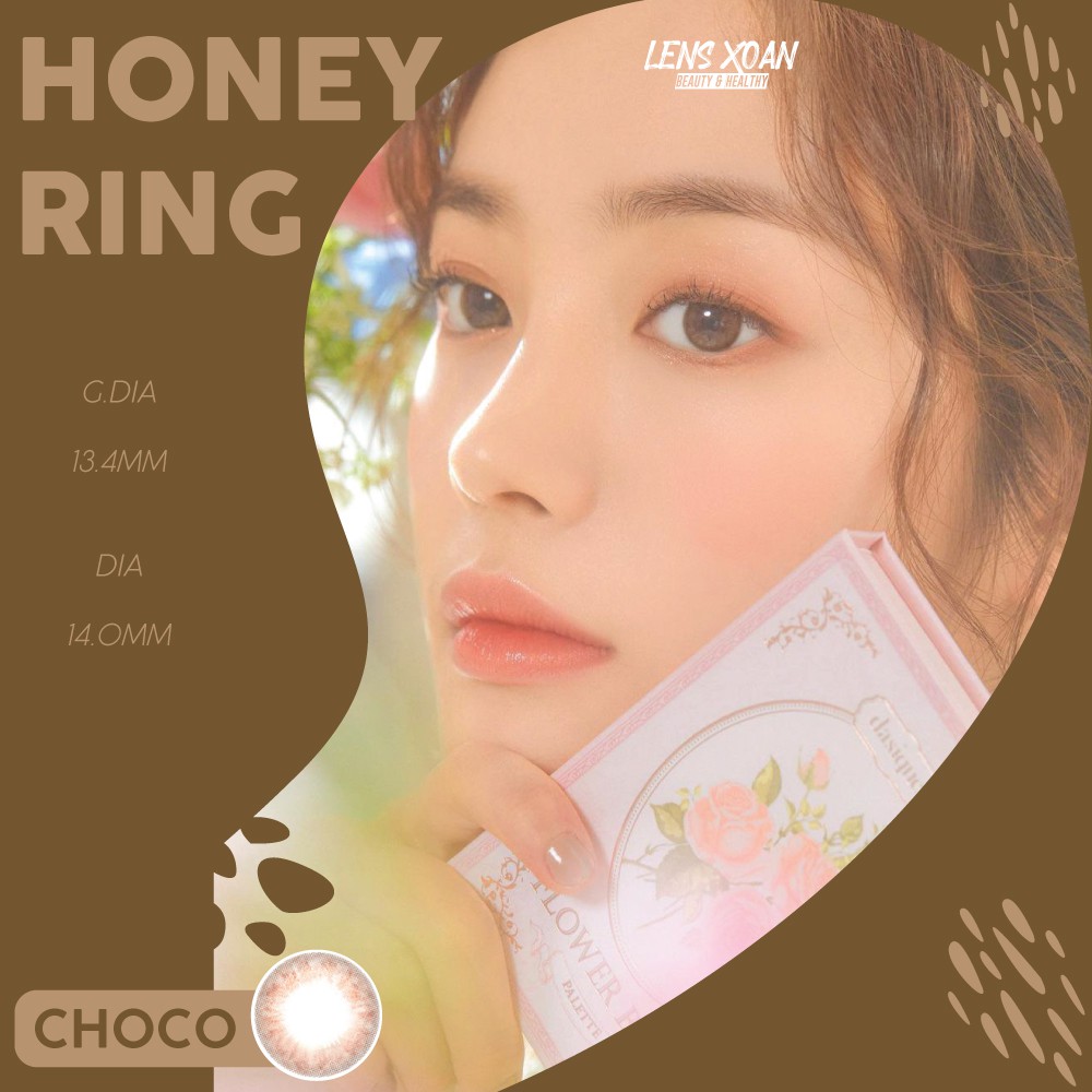 ÁP TRÒNG HONEY RING CHOCO- OLENS ( LENS XOẮN): CHOCO TỰ NHIÊN