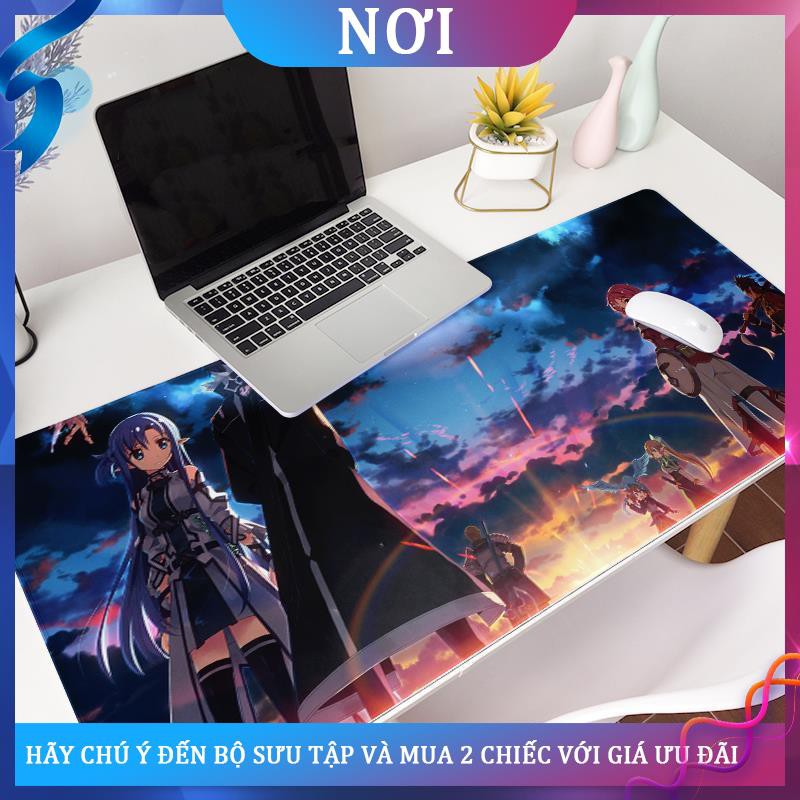 Sword Art Online Mouse Pad Oversized Seam Asuna Alice Kirito Anime Game Keyboard Mat Table Mat Ngoại vi