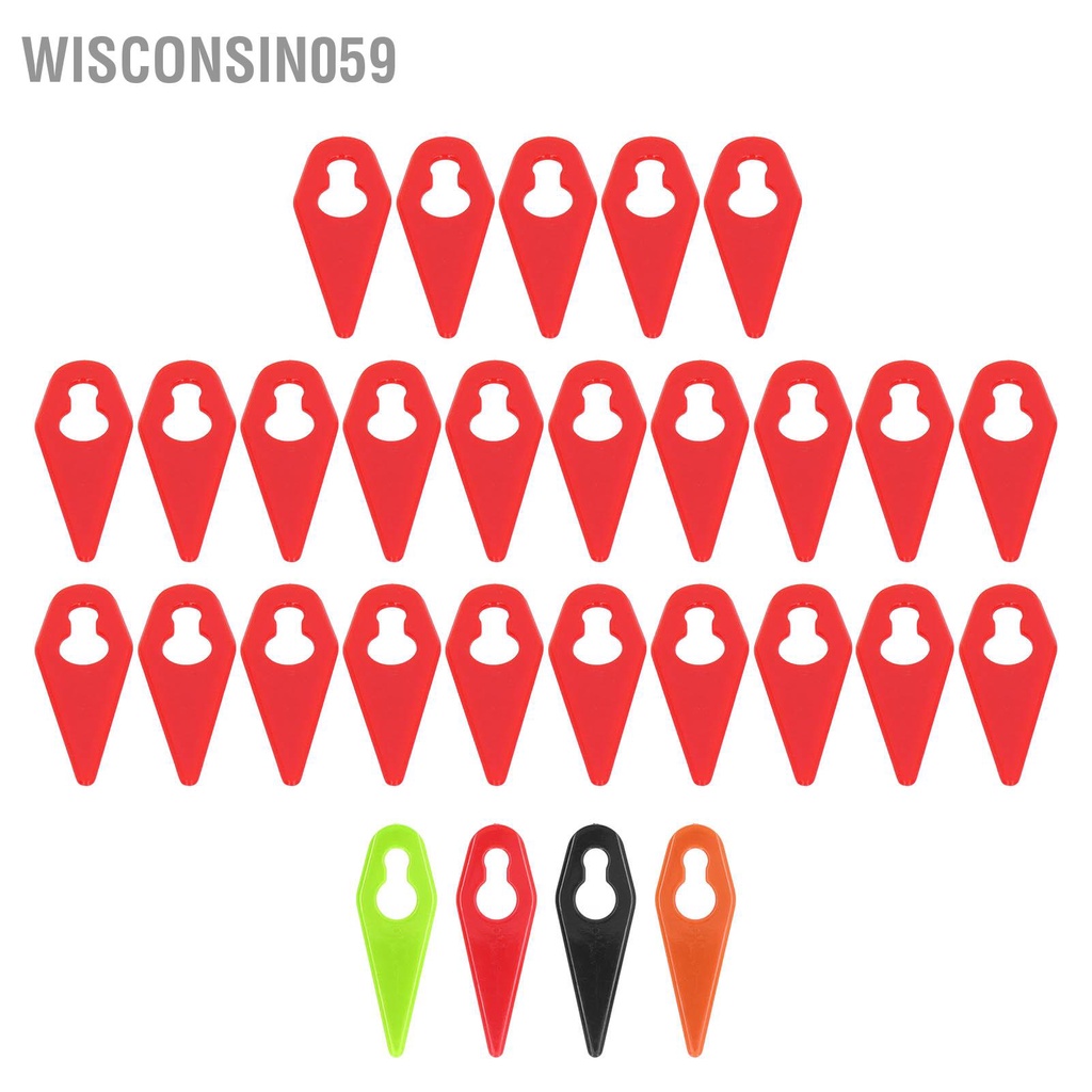 Wisconsin059 25PCS Lưỡi cắt tỉa bằng nhựa Máy cỏ Cắt thay thế dao Phụ kiện tông đơ