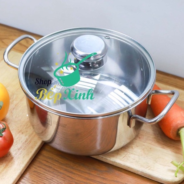 Nồi inox FiveStar Standard 3 đáy sandwich bếp từ, ( 16cm/18cm/20cm/24cm )- nồi inox bếp từ cao cấp