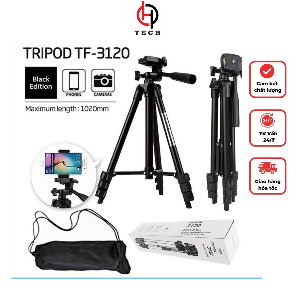 Giá đỡ chụp ảnh điện thoại tripod 3120 chụp ảnh tiện lợi chắc chắn.