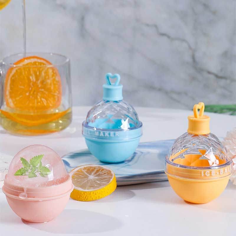 Khuôn Silicone Làm Đá Viên Hình Bóng Đèn Tròn Có Nắp Đậy Chống Rò Rỉ Tiện Dụng Cho Nhà Bếp