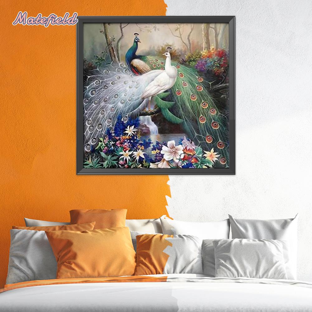 Bộ Tranh Thêu Chữ Thập Tự Nhiên 11ct Hình Chim Công