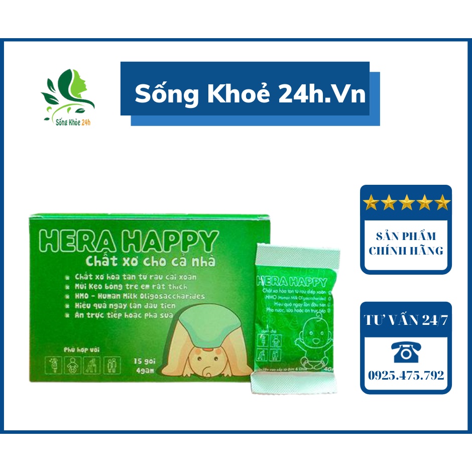 🍀 Chất xơ hòa tan Hera Happy Hỗ trợ điều trị TÁO BÓN TẠI NHÀ cho người lớn và trẻ em