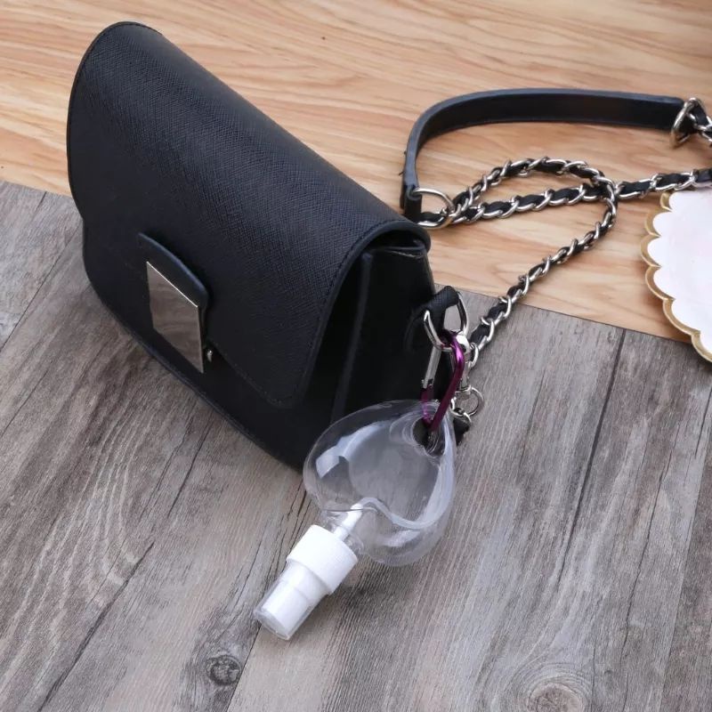 Bình Xịt Cồn Mini Có Móc Khóa Hình Trái Tim Siêu Cute