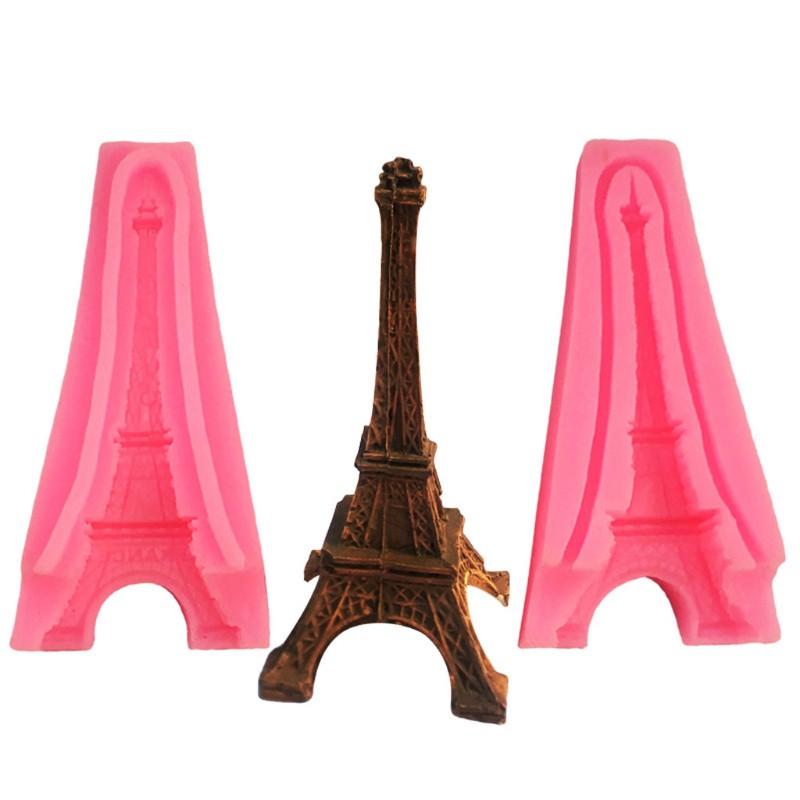 time* 3D Paris Eiffel Tower Cake Fondant Mold Silicone Gum Paste Sugar Craft Mold Polymer Clay Epoxy Resin Mold  Candle Mould