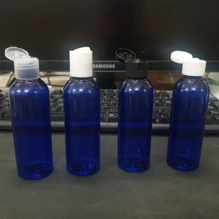 Chai nhựa Pet nắp bật, bậc màu xanh dương 50ml, 100ml