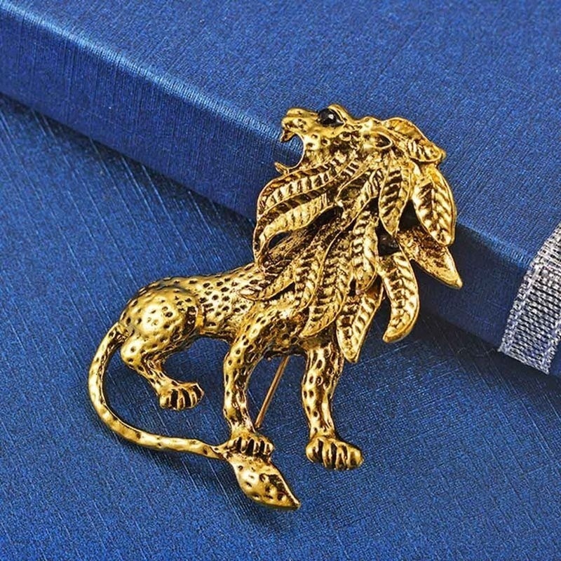 Ghim Cài Áo Hình Chú Sư Tử Vui Nhộn Thời Trang Cho Nam