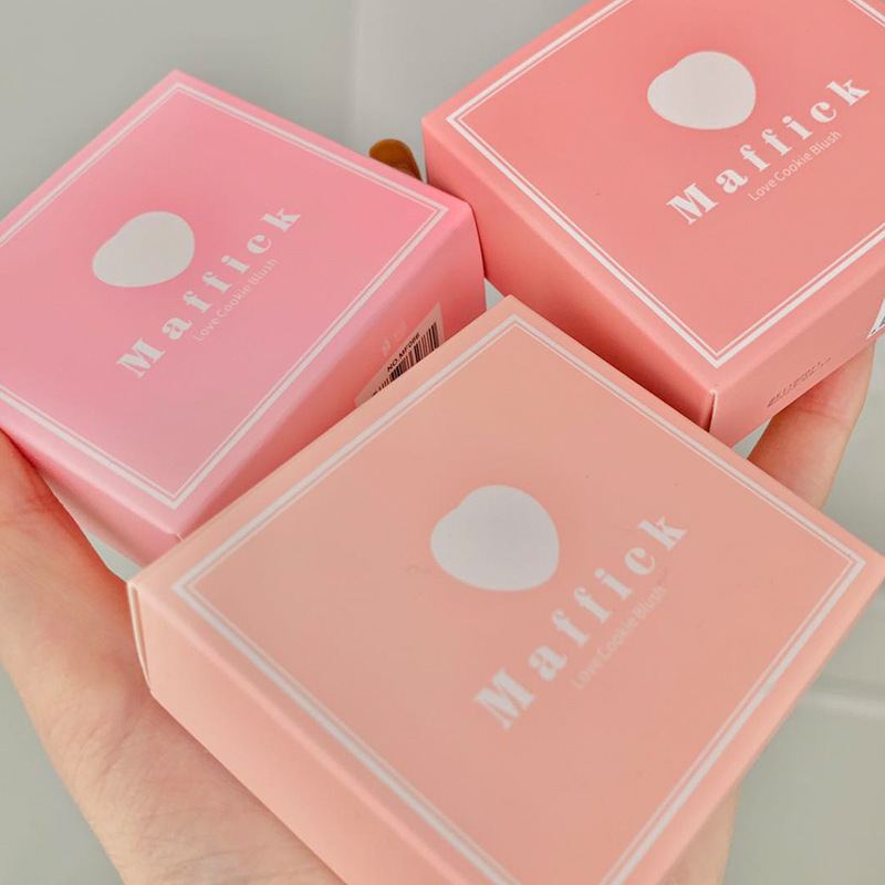 Phấn má hồng trang điểm MAFFICK màu đơn kiểu dáng bánh quy đáng yêu