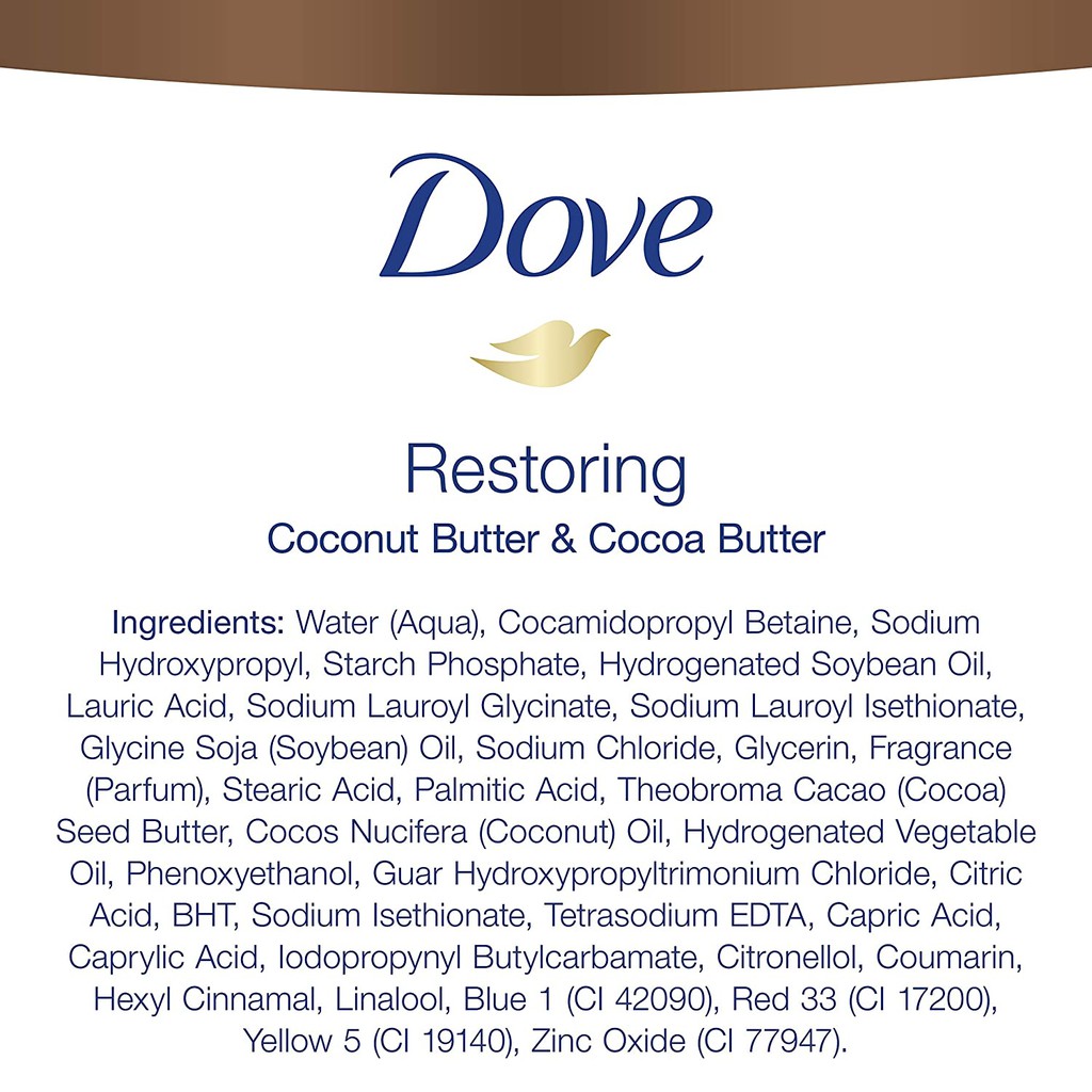 Sữa tắm dưỡng ẩm da Dove Purely Pampering Body Wash for Dry Skin Coconut Butter and Cocoa Butter 650ml (Mỹ)