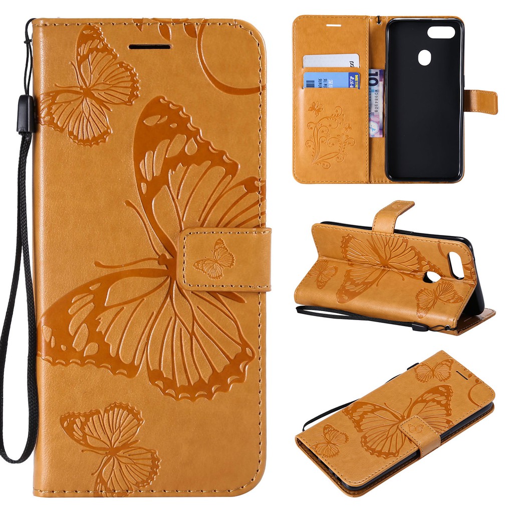 Casing OPPO F9 embossed butterfly leather shell phone case | BigBuy360 - bigbuy360.vn