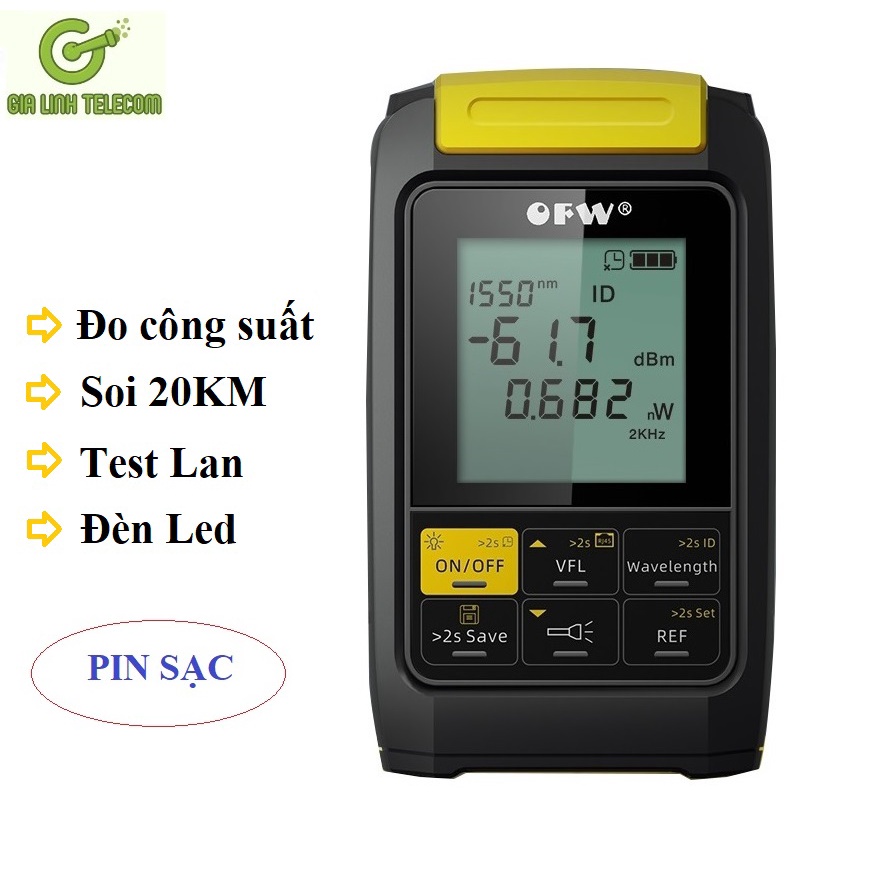 Máy đo công suất quang pin sạc OFW 4in1