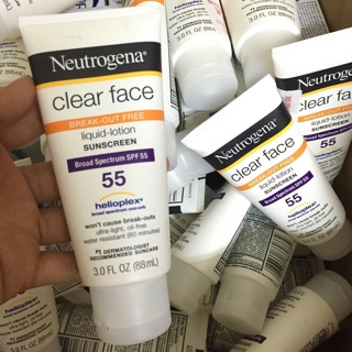 Kem chống nắng neutrogena clear face spf 55+++