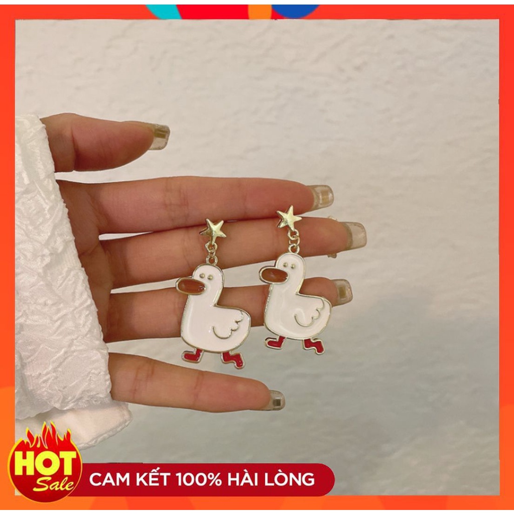 [HOT] BÔNG TAI KHUYÊN TAI HÌNH CHÚ VỊT NGỘ NGHĨNH ĐÁNG YÊU DỄ THƯƠNG PHONG CÁCH HÀN QUỐC 221BT027