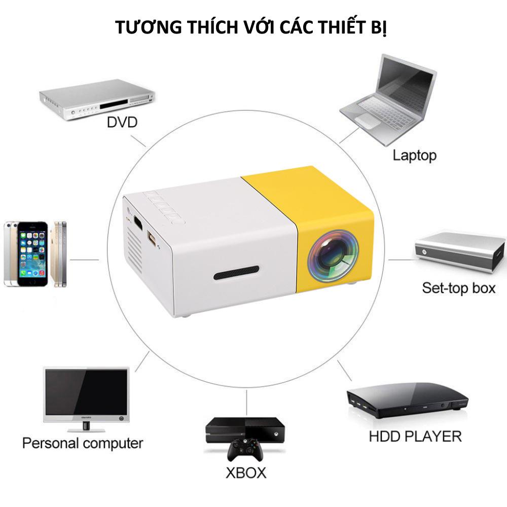 Máy chiếu mini LCD LED Projector YG300 tặng kèm HDMI không dây Anycast M9 Plus cao cấp