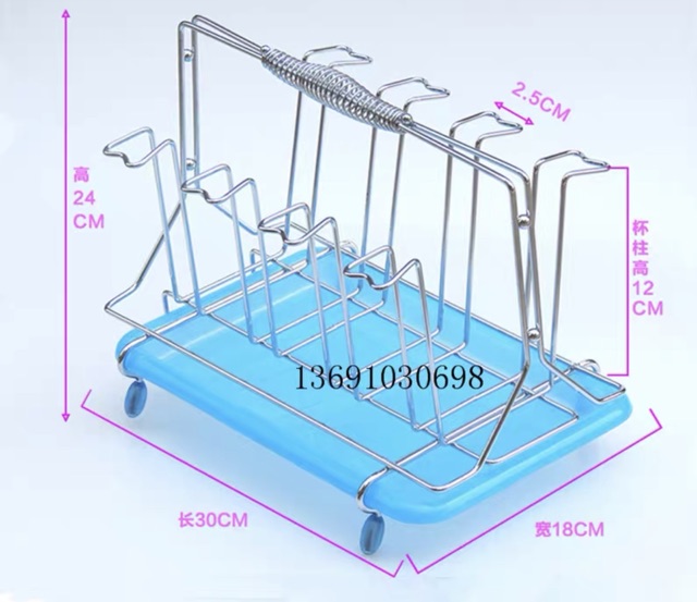 Khay cắm cốc,giá úp cốc chữ Nhật 6 trân và 8 chân i nốc