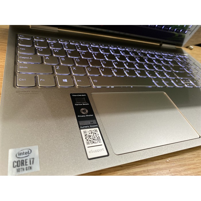 Laptop Lenovo Yoga C740-15, i7 10510u, 12G, 512G, pin 8h, 99%, giá rẻ