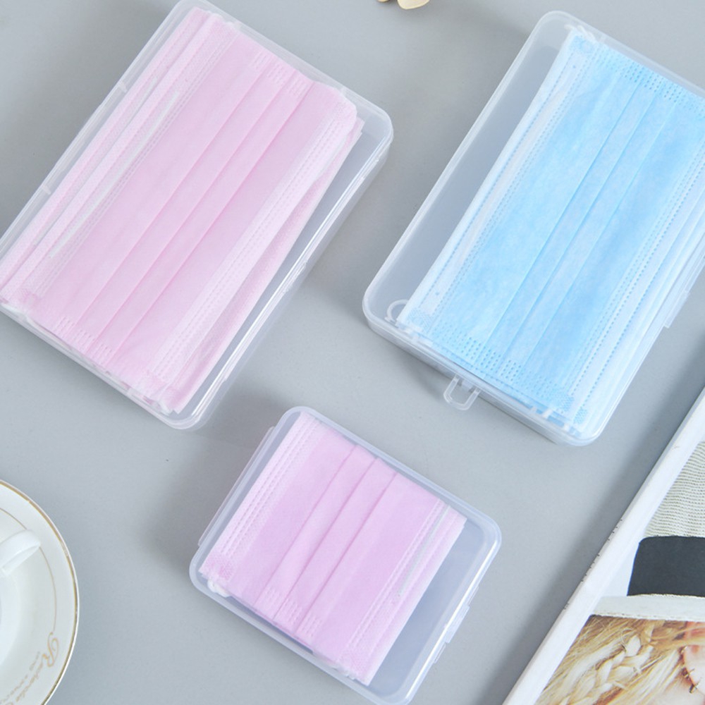 Hộp Đựng Khẩu Trang An Toàn Bằng Nhựa PP Trong Suốt Nhiều Màu Sắc