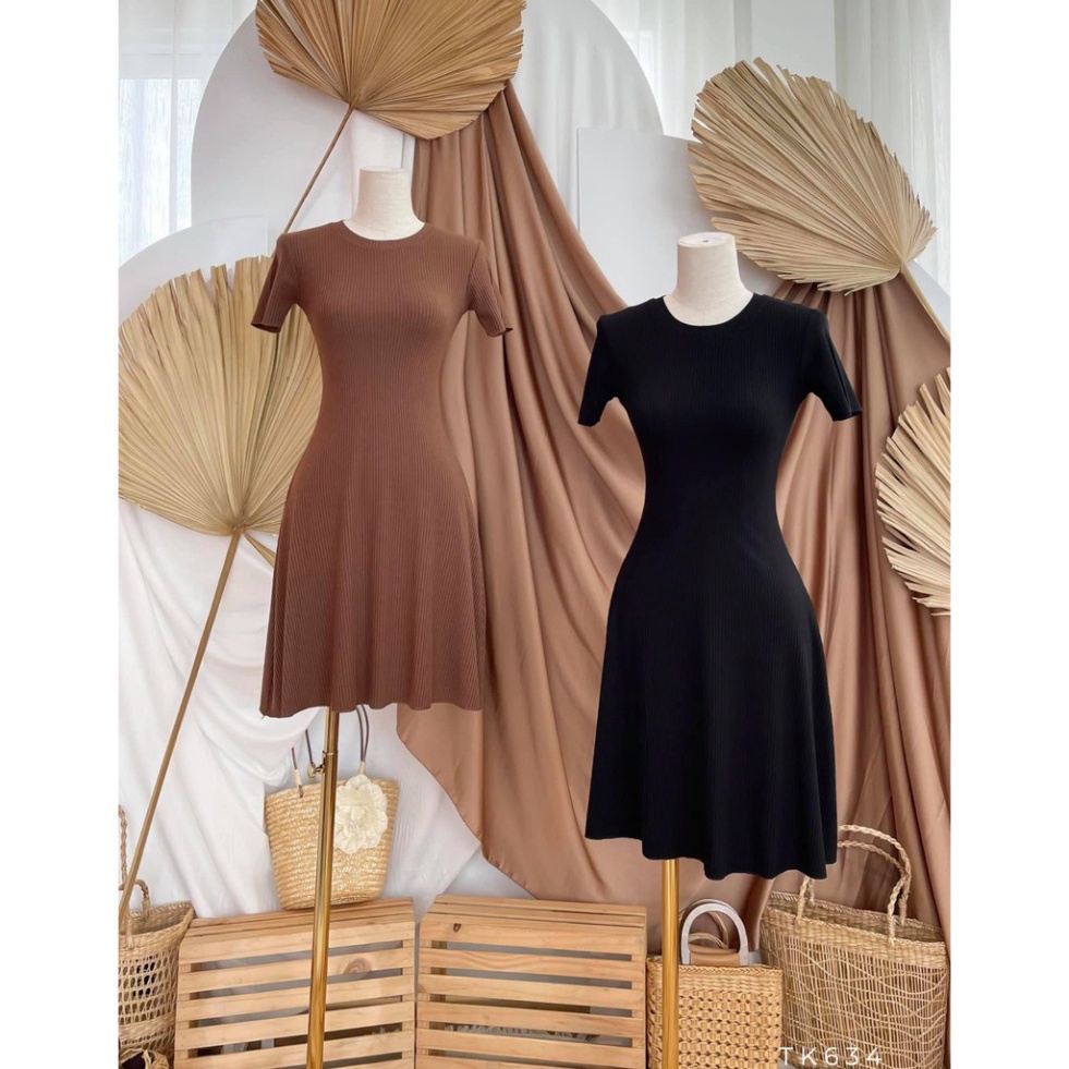 Đầm Body Ngắn Thun Gân Form Xòe thời trang và năng động  nhiều màu sắc Tôn Dáng Nữ Tính