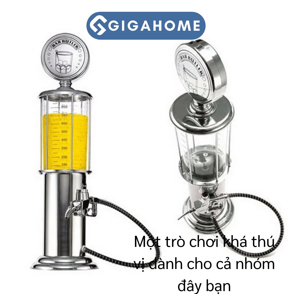 Bình Bơm Và Rót Rượu Mô Phỏng Cây Xăng GIGAHOME Có Định Mức Và Vòi 1L 9186