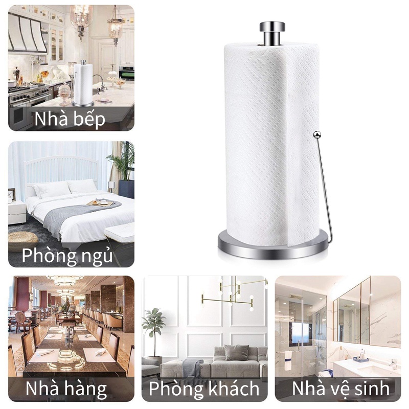 Cây giữ cuộn giấy bếp kéo giấy bằng 1 tay