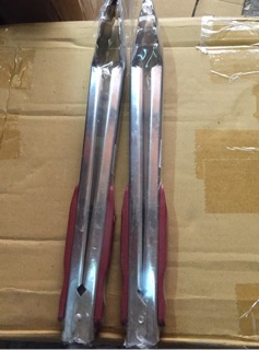 Dụng cụ gắp thức ăn, gắp thịt nướng, gắp đồ chiên rán  22.5 cm ốp nâu