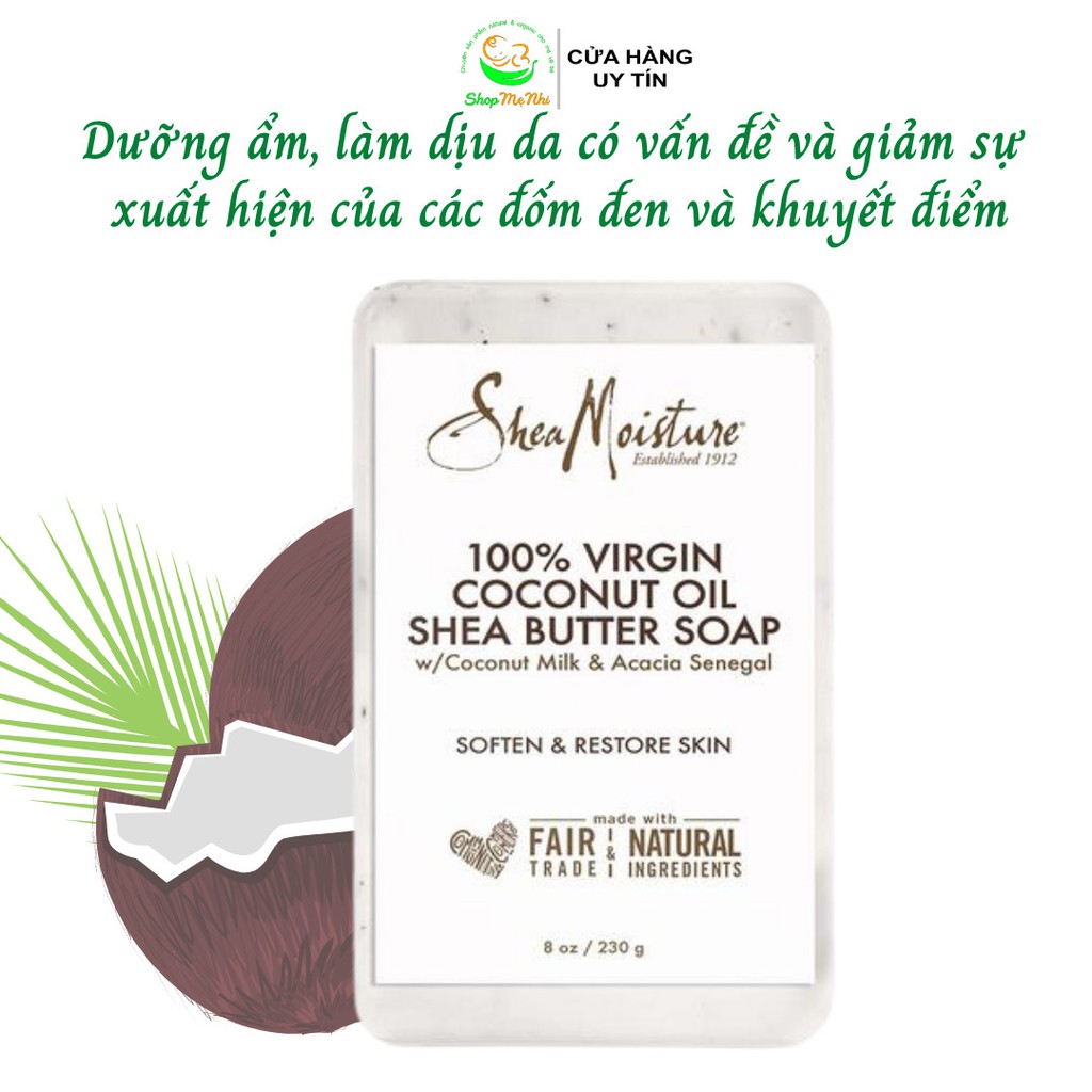 Xà phòng Shea Moisture nhiều loại - hỗ trợ dưỡng ẩm sâu, phục hồi và dưỡng trắng da.