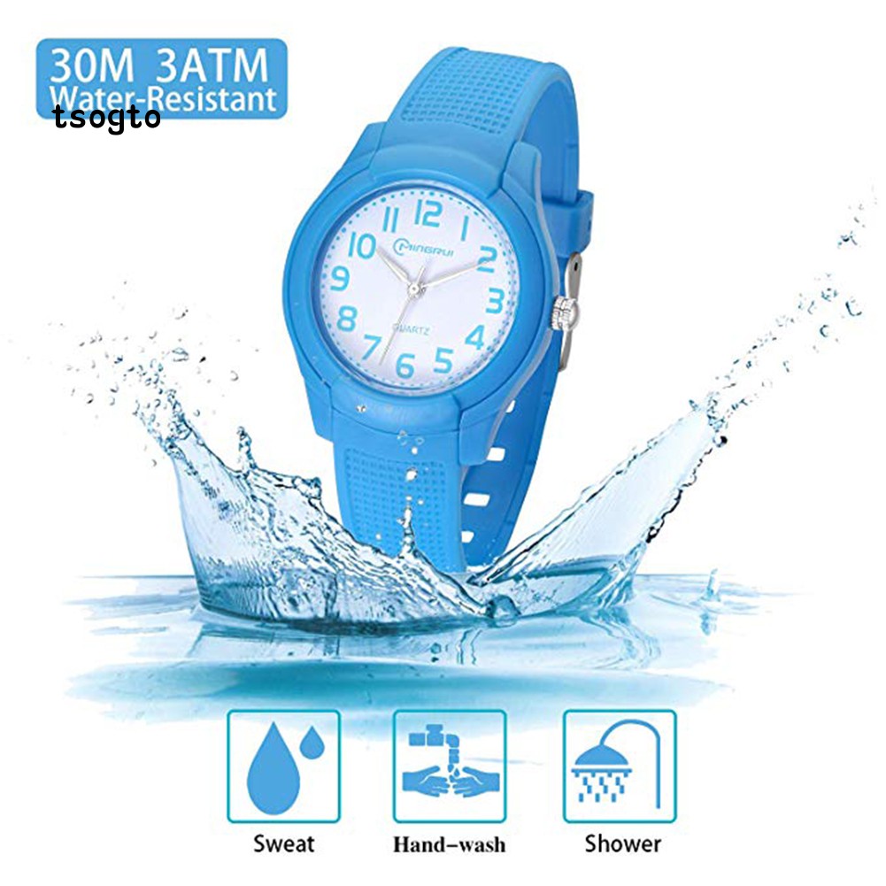 Đồng Hồ Đeo Tay Dây Silicon Mềm Chống Nước Cho Bé