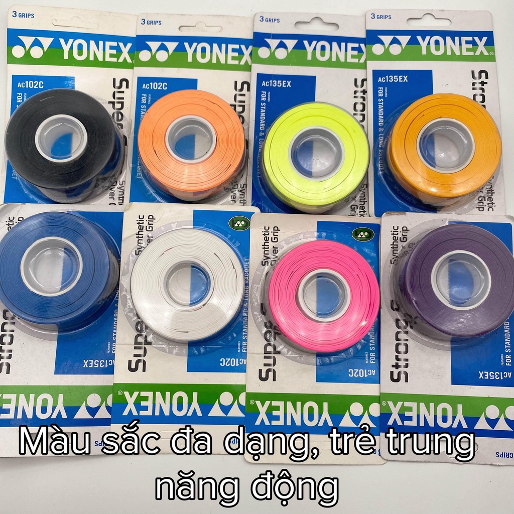 Quấn cán vợt cầu lông yonex chính hãng, quấn vợt êm tay bảo vệ cốt vợt
