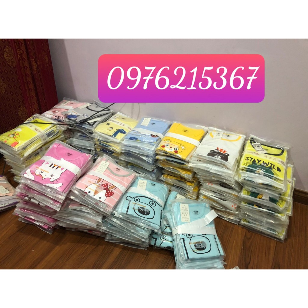 Bộ cộc tay bé trai bé gái chất liệu cotton Quảng Châu loại 1 bộ cho bé mặc nhà dễ thương BABYSTORE88 ( 24-31)