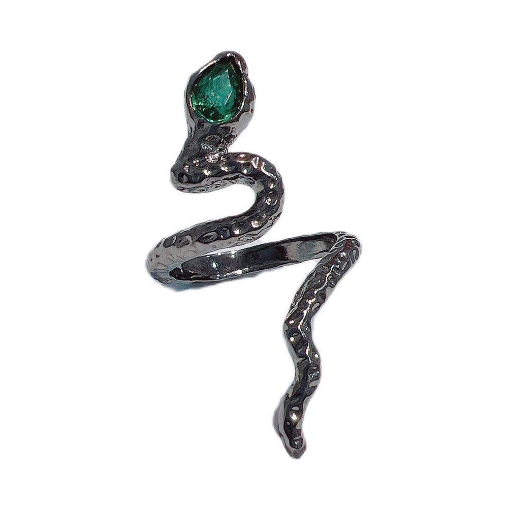 Phụ Kiện Trang Trí Cho Quần Áo Bằng Vải ANEMONE Màu Xanh Lá|Nhẫn Hình Rắn Độc Đáo Thời Trang Hàn Quốc Có Thể Điều Chỉnh Cho Cặp Đôi