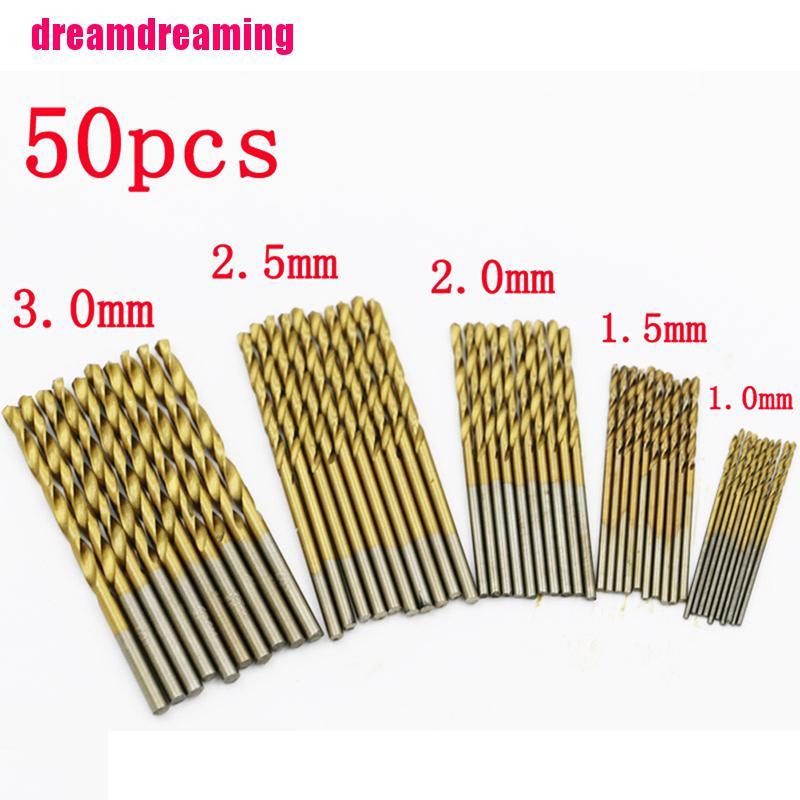 Set 50 mũi khoan xoắn bằng thép gió cao cấp tiện lợi