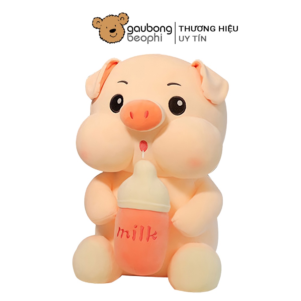 Gấu bông heo ôm bình sữa đủ size, nhiều cảm xúc, hàng cao cấp, quà tặng cho nhiều lứa tuổi shop Gấu Bông Béo Phì