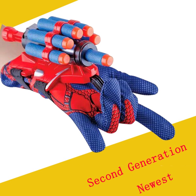 Mới Bộ Găng Tay Đồ Chơi Hóa Trang Marvel Spiderman Bằng Nhựa Cho Bé Trai