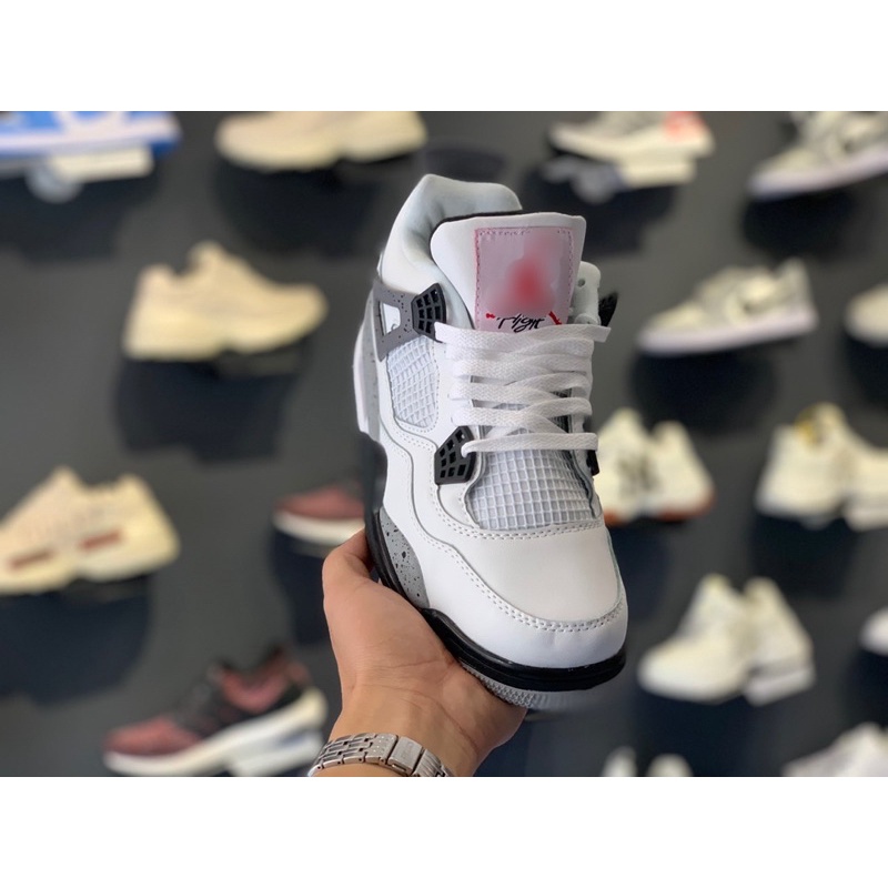 Giày thể thao/ Sneaker Jordan 4 trắng xám (Full box)