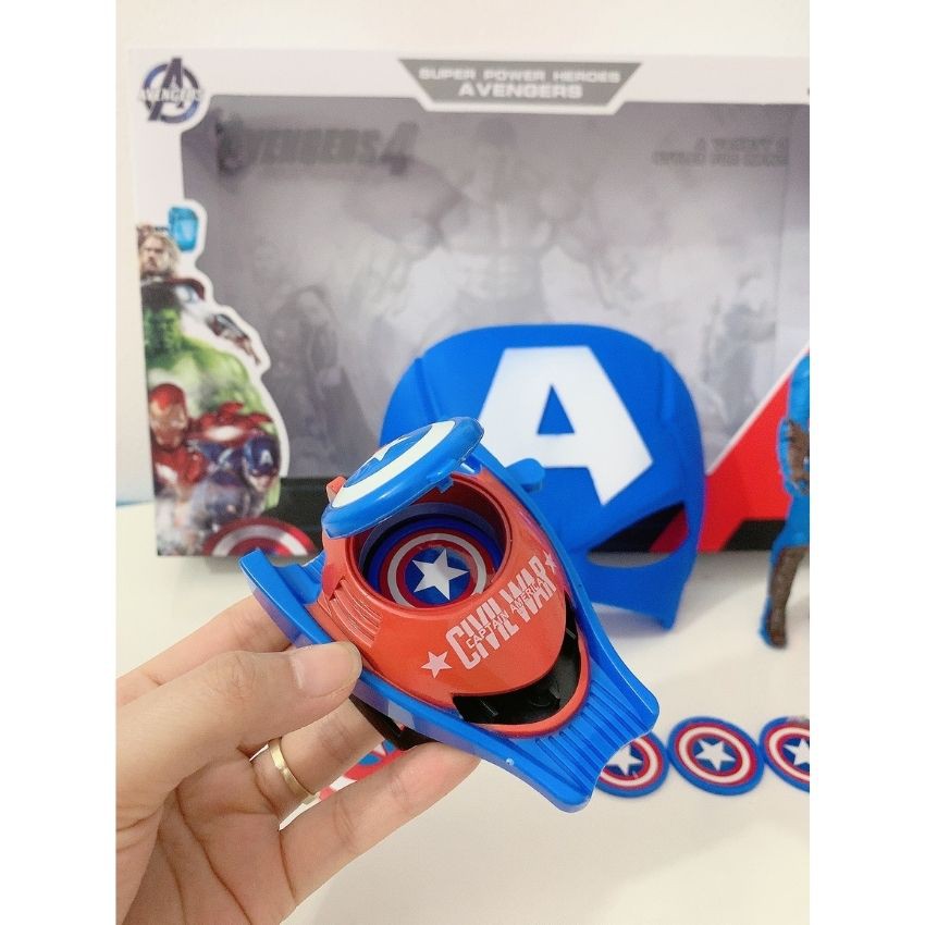 Đồ Chơi Mặt Nạ Captain America - Đại Úy Mỹ Và Phụ Kiện Chiến Đấu Siêu Cấp Cho Bé Nhập Vai Siêu Anh Hùng - SUMOSHOP86