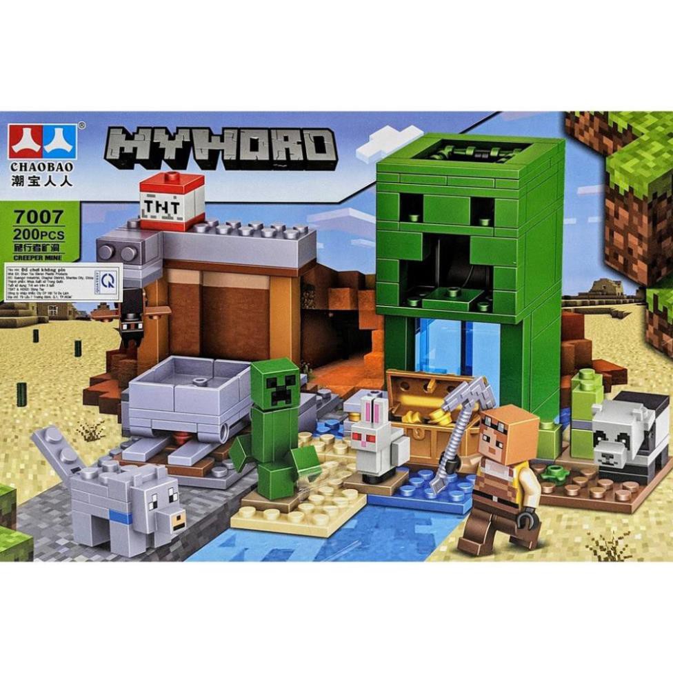 [Khai trương giảm giá] Bộ LEGO Minecraft 280 miếng ghép - Lắp ráp mô hình MY WORLD