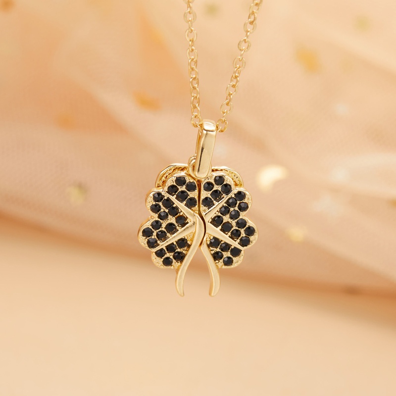 Vòng cổ Mặt Hoa Và Cỏ Bốn Lá Xinh Xắn Cho Nữ