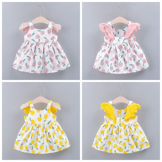 Đầm Cotton Không Tay Cánh Thiên Thần Cho Bé Gái