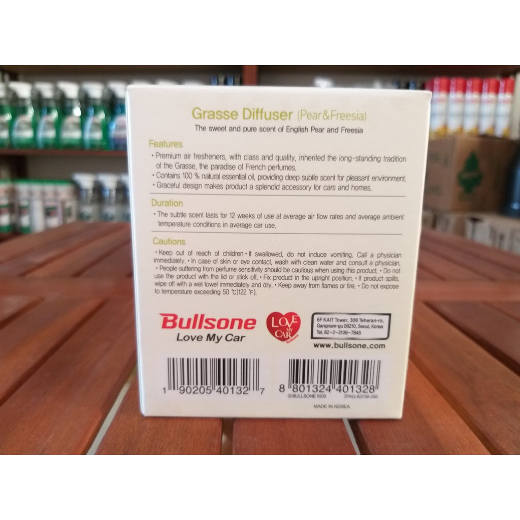 Nước hoa Grasse Hàn Quốc -Nước hoa ô tô tinh dầu Hương Cherry (hộp trắng) 105ml mùi hương dễ chịu