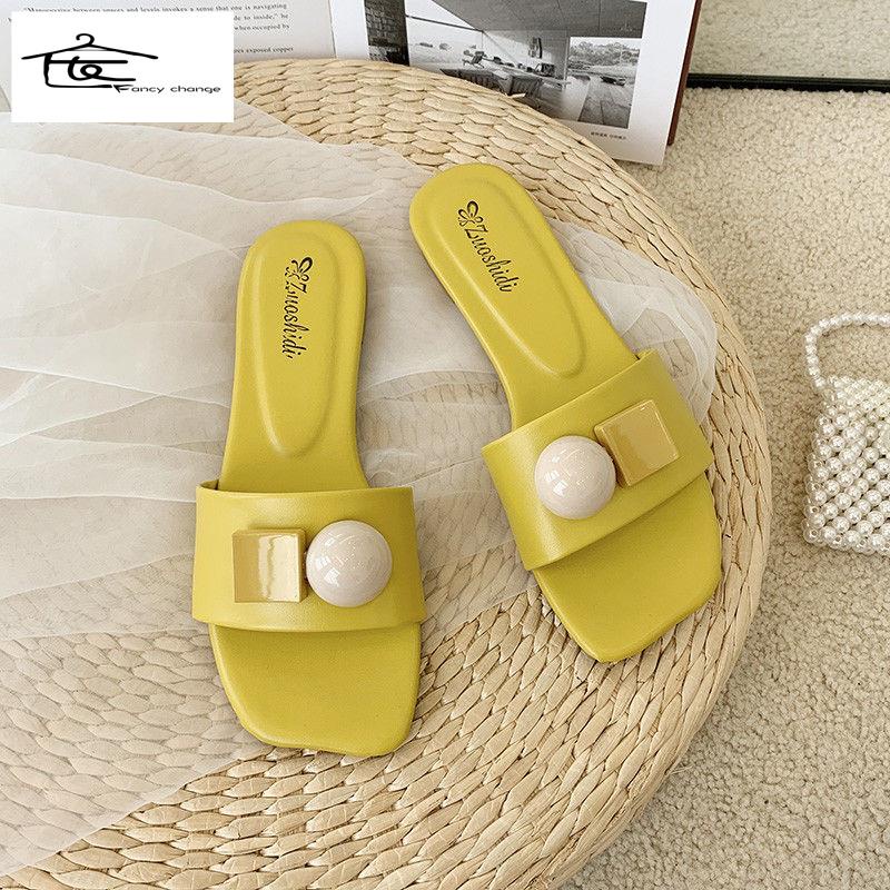 Dép Sandal Đế Bệt Thời Trang Mùa Hè Pháp Cho Nữ